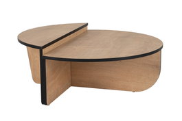 Nordure Mesa de Centro Roble Miel y Negro 90cm x 30cm x 60cm y 85cm x 35cm x 30cm